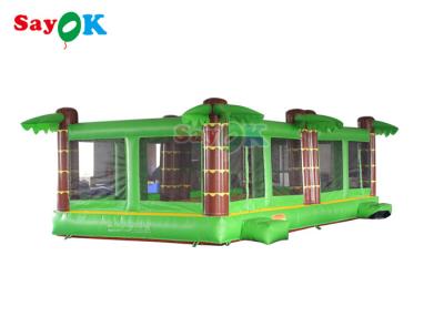 China Inflatable Outdoor Toys Kids Inflable Volleyball Bounce House Inflatable Trampoline Toys for sale