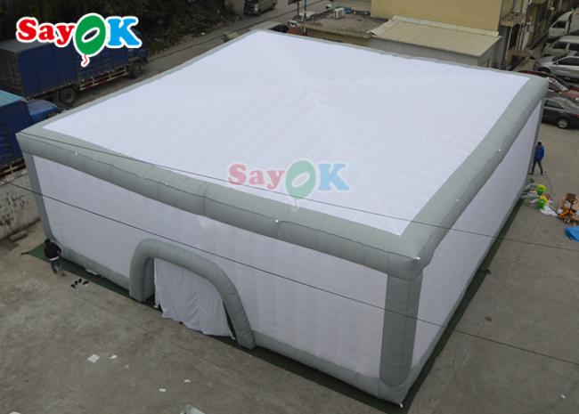 White inflatable tent
