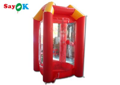 China Inflatable Cash Cube Money Grab Machine Money Blowing Booth For Event Advertising for sale