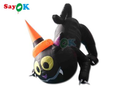 China Halloween Cartoon Animal Model Inflatable Black Cat Halloween Yard Decoration for sale