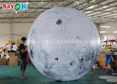 China 3m Giant Advertising Inflatable Lighting Decoration Moon Globe Ball for sale