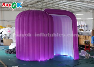 China Inflatable Party Tent Snail Shape LED Light Inflatable Photo Booth Enclosure For Promotion for sale