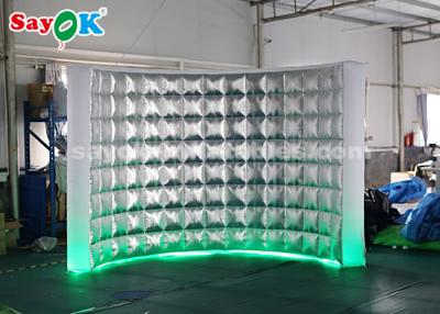China Event Booth Displays Durable Photo Booth Inflatable Wall For Stage Decoration / Led Air Photo Booth for sale