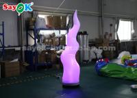 China 2M High Inflatable Ivory Tusk With 16 Colors Changing Light For Party Decoration for sale