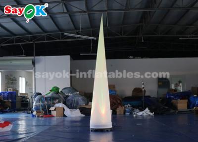 China Portable  Inflatable Lighting Decoration Column Lighting Cone White Fabric for sale