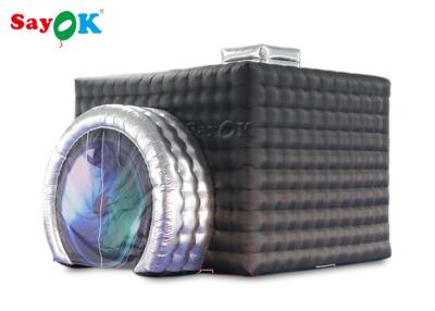 Chine Tente gonflable de cabine de photo de noir + de couleur d'argent avec la LED pour la partie à vendre
