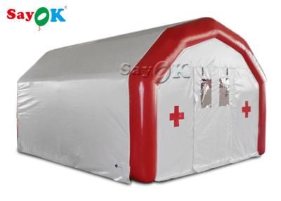 China Inflatable Pole Tent Large Airtight Mobile Hospital Inflatable Medical Tent To Set Medical Beds for sale