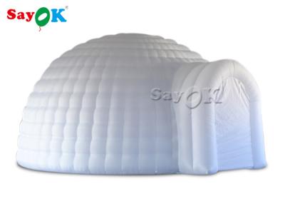 China Tent Inflatable 5m White Inflatable Igloo Dome Tent  With Led Light For Wedding Event for sale