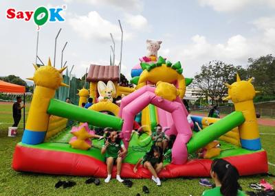 China Grande trampolim do leão-de-chácara inflável comercial seguro para o campo de jogos das crianças à venda