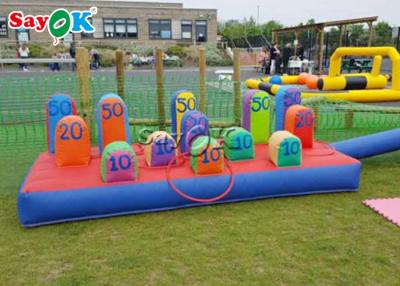 China Outdoor Inflatable Games Interesting Inflatable Hoopla Game Human Inflatable Ring Toss Games Photo Printing for sale