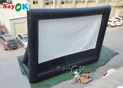 China Inflatable Cinema Screen Black And White School  Inflatable Projector Movie Screen for sale