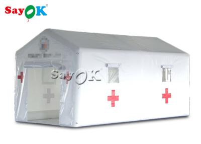 中国 白い6x3x3mH一時的な緊急の膨脹可能な医学のテント 販売のため