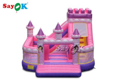 Chine Château imperméable 5x5.5x4.2m de princesse Pink Inflatable Boucing d'enfant à vendre