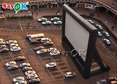 China Inflatable Projection Screen Parking Lot Pvc White Inflatable Movie Theater Screen for sale