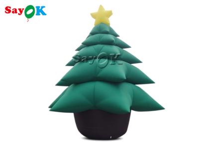China 5m Inflatable Holiday Decorations Green Christmas Tree With Ornaments for sale