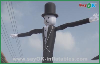 China Material de nylon los 6m del hombre del aire de los bailarines de la parada inflable del rasgón con el sombrero en venta