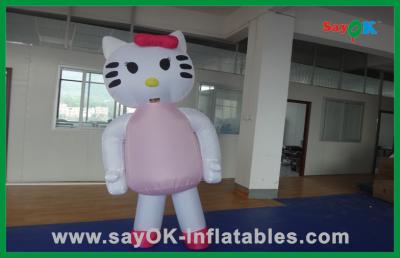 China Custom Decoration Pink Cat Inflatable Cartoon Characters For Birthday Parties for sale