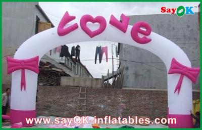 China Party City Balloon Arch Oxford Cloth Inflatable Wedding Arch / Inflatable Heart Shape Archway For Promotion for sale