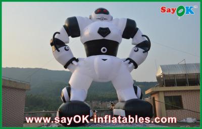 China Large Inflatable Characters Outdoor White 10 Meter Inflatable Robot Inflatable Cartoon Characters For Advertising for sale