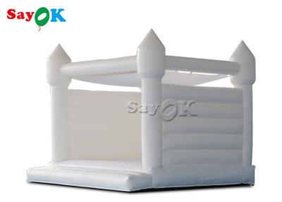 China Adult Kid Pure White Pvc Wedding Bounce House With Air Blower for sale