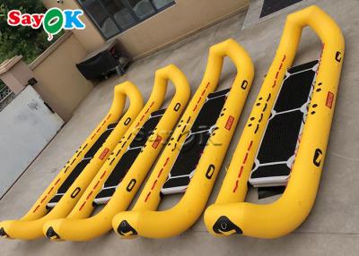 Chine Délivrance rapide de l'eau de radeau de canoë de kayak de radeau de rivière de déploiement de bateaux gonflables jaunes de PVC à vendre