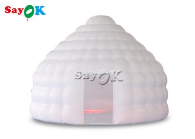 China Inflatable Igloo Tent 4m 13ft Led Lighting Igloo Inflatable Dome Yurt Tent For Outdoor Camping for sale