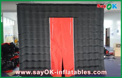 China Wedding Photo Booth Hire Red Photo Booth Lighting Tent With LED Light Oxford Cloth Photobooth for sale