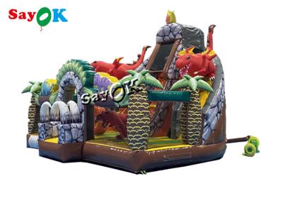 China Jurassic Themed Dinosaur Animals Inflatable Bounce Castle 1000D for sale