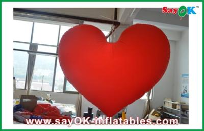 China Event Red Inflatable Led Heart Lighting Decoration / Led inflatable Decoration for sale