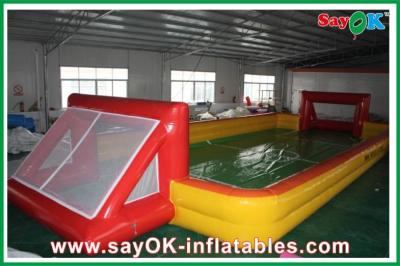 China Outdoor Custom 12 x 2 x 6m Inflatable Soccer Field / Football Pitch With Air Pump for sale