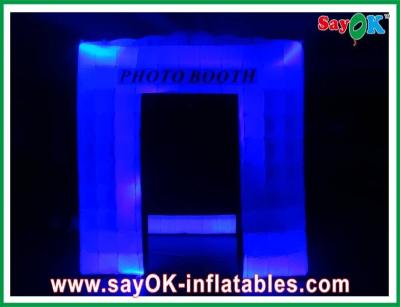 China Event Booth Displays Durable Oxford Cloth Inflatable Photo Booth , Led Lights Blow-Up Photo Booth for sale