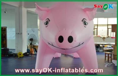 China Giant Pink Inflatable Pig Cartoon Customized For Advertising for sale