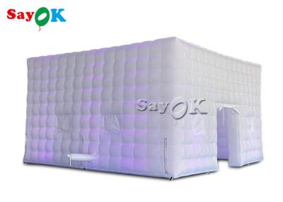 China 210D Oxford Cloth Inflatable Led Cube Tents Square 7*7*4mH for sale