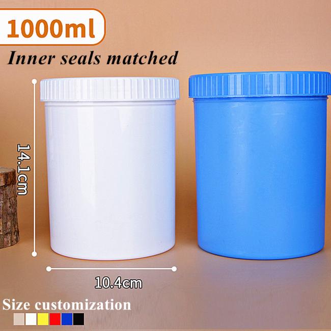 Stock 150ml 250ml 500ml 1000ml16oz Empty PP Plastic Translucent White Black Blue Cosmetic Jar for Cream PP Body Cream Jar
