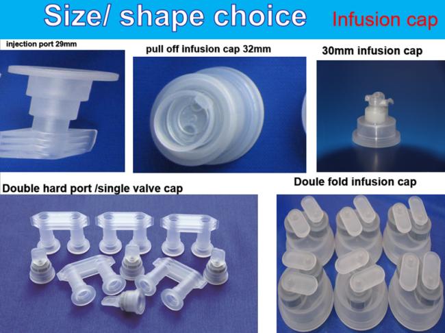 30mm 32mm Large Volume Parenteral Bottle Infusion Euro Head Cap with Rubber Disc