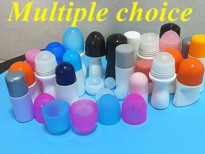 China 30ml 50ml 100ml empty round Roll on Packaging Container Bottle White PE Roller Ball Plastic Roll-on Deodorant bottle for sale