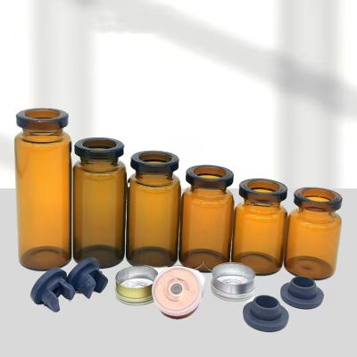 China Customized Pharmaceutical Sterile Prescription glass Vials 5ml 7ml 10ml Clear Amber Tubular Injection Glass Vials for sale