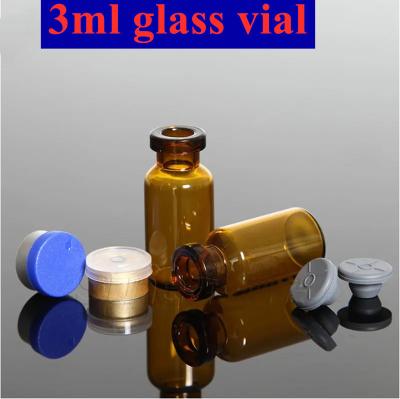 China Molded Type I Glass Vial Medical Glass Vial 10ml With Rubber Stopper for sale