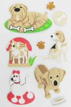 China Cute Puppy Big Animal Stickers , Room Decoration Kids Sticker Sheets for sale
