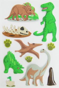 China MINI etiquetas engomadas hinchadas preciosas animales del dinosaurio, etiquetas engomadas de encargo de la espuma del promo en venta