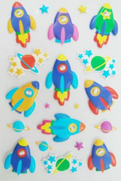 China Professional Puffy 3D Foam Stickers Non Toxic For Children Silk Screen Printing for sale