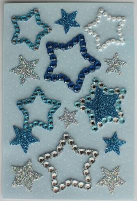 China Lovely Bling Rhinestone Stickers , Recollections Dimensional Stickers For Scrapbooking for sale