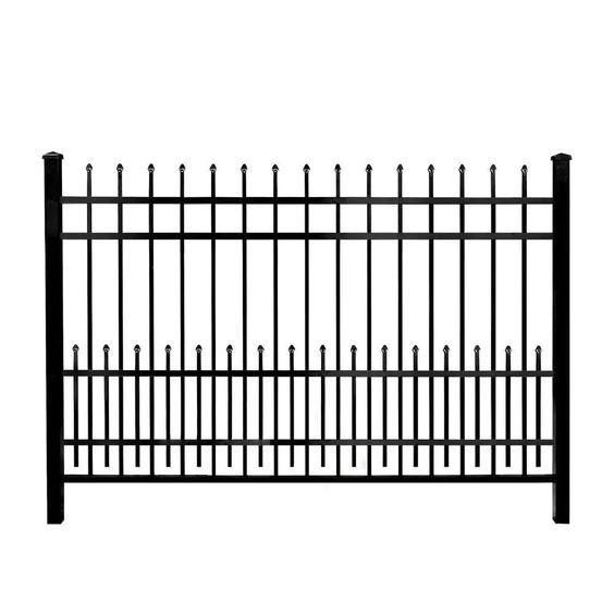 Tubular Garden Design Wrought Iron Fence Black Steel Picket 0