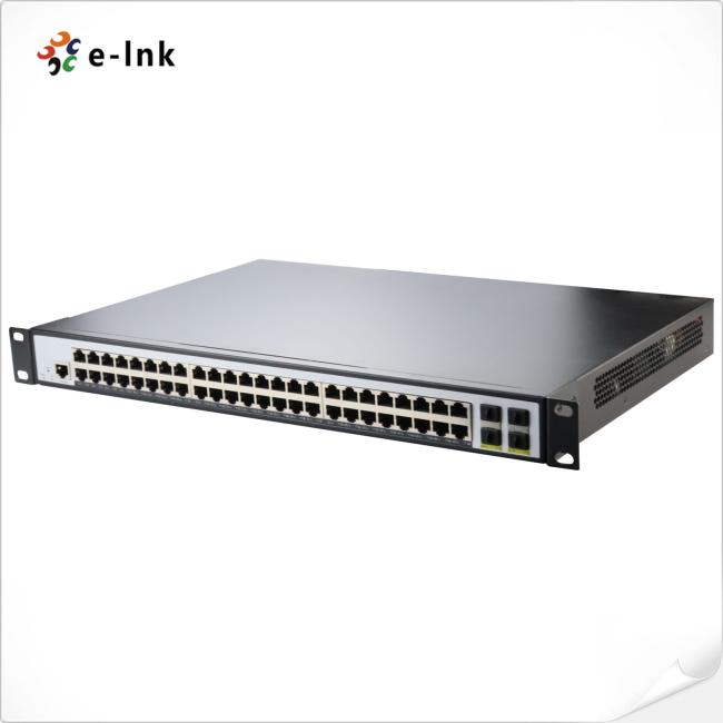 L2+ 48-Port 10 100 1000T 802.3at PoE + 4-Port 100 1000X SFP Managed Switch 0