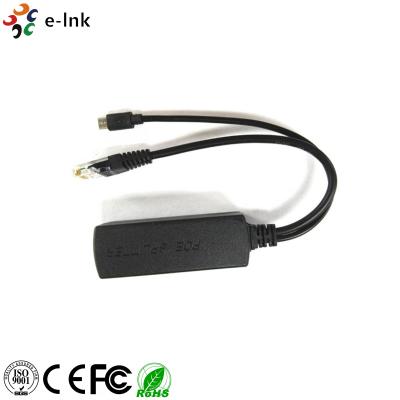 China Varón del divisor RJ45 del poder del gigabit 5V 2A PoE con el puerto de USB micro en venta