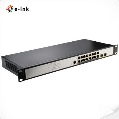 China Interruptor Ethernet administrado por Gigabit 16 puertos 10/100/1000T a 2 puertos 100/1000X Fibra SFP en venta