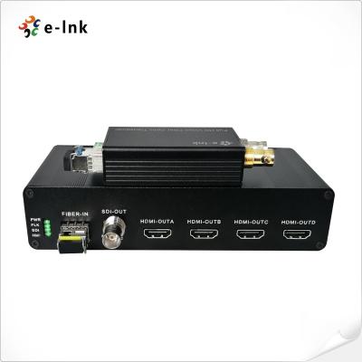 China suplemento de la fibra de 1Ch 3G-SDI con el interfaz a una cara del LC de la salida de 4Ch HDMI en venta