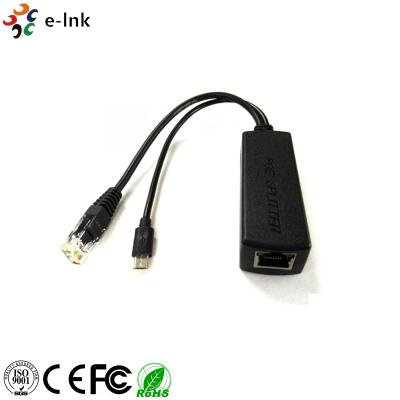 China 10/100/1000M 5V 2A PoE Splitter with Micro USB port, IEEE 802.3af Compliant for sale