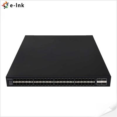China Layer 3 Managed Fiber Optic Switch 48 Port 10G SFP 4 Port 40G QSFP Support WEB for sale