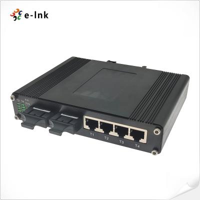 China Network Switch Industrial 4-Port 10/100Base-T + 2-Port 100BASE-FX Ethernet Switch for sale